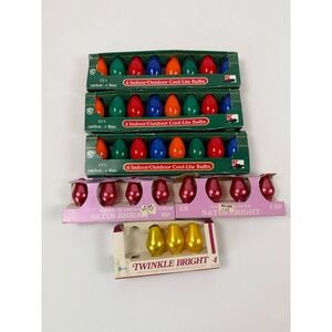 35 GE Kmart Christmas Replacement Bulbs C7 Candelabra Multi Lot